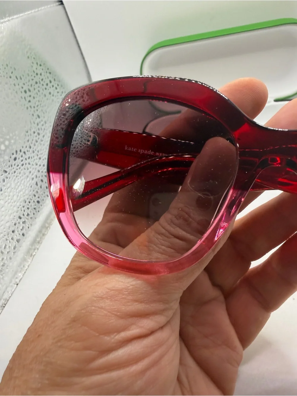 kate spade Burgundy Gradient Oversized Sunglasses